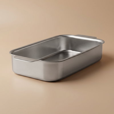 صينية فرن ستانلس استيل روبوست، 38x18 سم، مستطيل - فضي product image 1