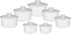 Al Saif Plus Abu Taj Indian pots set, 15 x 9 cm, 14 pieces - silver product image 2