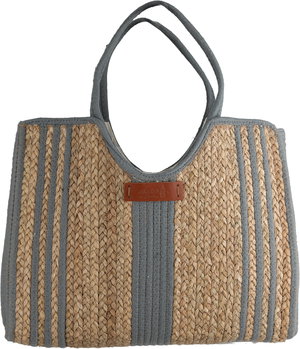 شنطة ترامس خوص السيف غاليري، 43x35 سم - بيج رمادي غامق product image