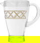 Al Saif Gallery plastic jug, 1.2 litres, golden embossed, with lid - clear product image 1