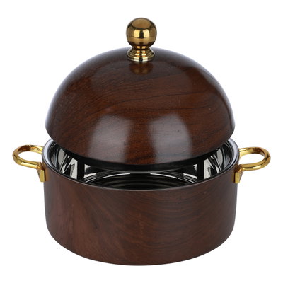 حافظة طعام بغطاء خشب السيف غاليري،28 سم - بني ذهبي product image 2