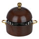 حافظة طعام بغطاء خشب السيف غاليري،28 سم - بني ذهبي product image 2