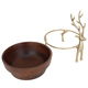 Al Saif Gallery wooden serving bowl, circular, with a gold-brown base product image 2