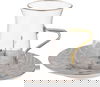 بيالات شاي زجاج بصحون بورسلان السيف غاليري، 12 قطعة، نقش عربي - شفاف بني product image 2