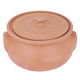وعاء فخار بغطاء إليزي، 15×25×25 سم، عميق وسط - بني product image 1