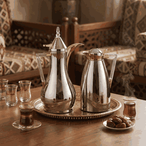 طقم ترامس زجاج حراري السيف غاليري، قطعتين، 1 /1 لتر - فضي product image 2