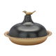 تمرية دائري بغطاء عصفور استيل السيف غاليري، 13x13x7 سم - ذهبي product image 1