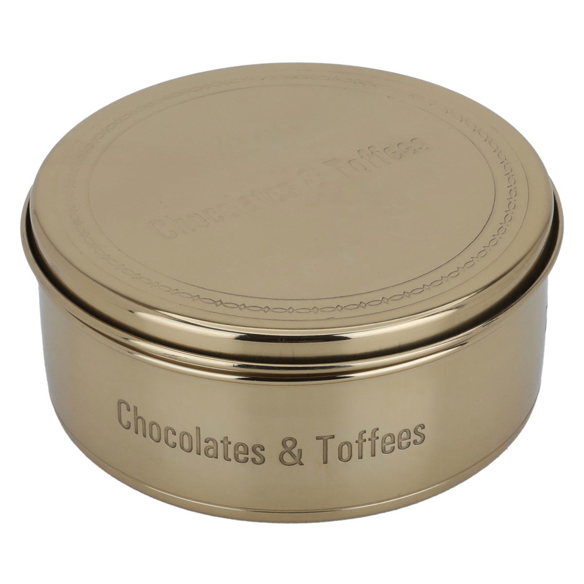 Al Saif Gallery Steel Storage Box, 17 cm, with Lid - Gold product image 2