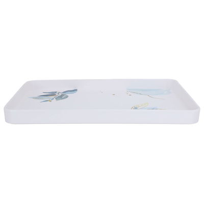 Al Saif Gallery plastic serving tray, 39 x 27 x 3 cm, rectangle - white product image 1