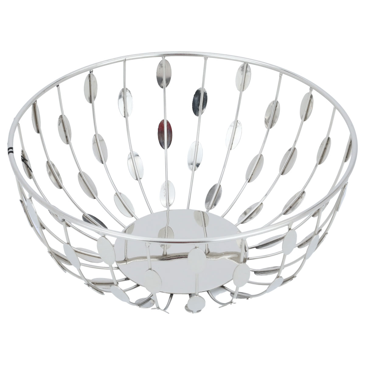 Al Saif Gallery steel basket, 25 x 25 x 10 cm, round - silver product image 2