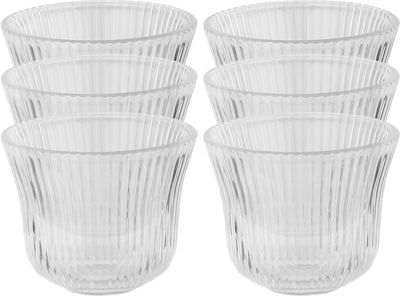 طقم فناجين قهوة زجاج البيت الذهبي، 6 قطع - شفاف product image 1