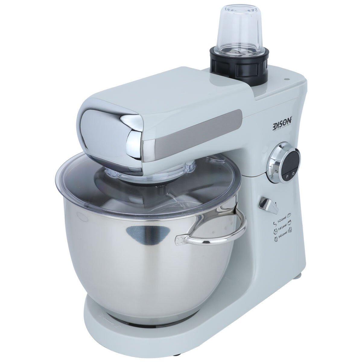 عجانة كهربائية 4×1 استيل إديسون، 2000 واط، 10 لتر، 8 سرعات، FM162 - رمادي product image 8