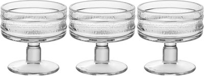 طقم كاسات ايس كريم زجاج السيف غاليري، 3 قطع، قاعدة - شفاف product image 1