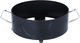 Al Saif Gallery Steel Food Warmer, 14 x 18 x 26 cm, Round, Double Bowl, Crescent Pattern, Small - Black product image 2