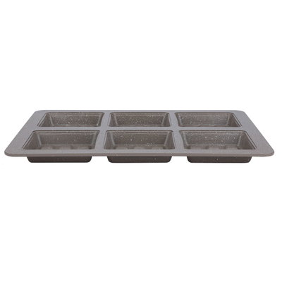 Granite Bake Chef Mold, Rectangle, 2.5 x 28.3 x 40.5 cm, 6 Eyes - Brown product image 5