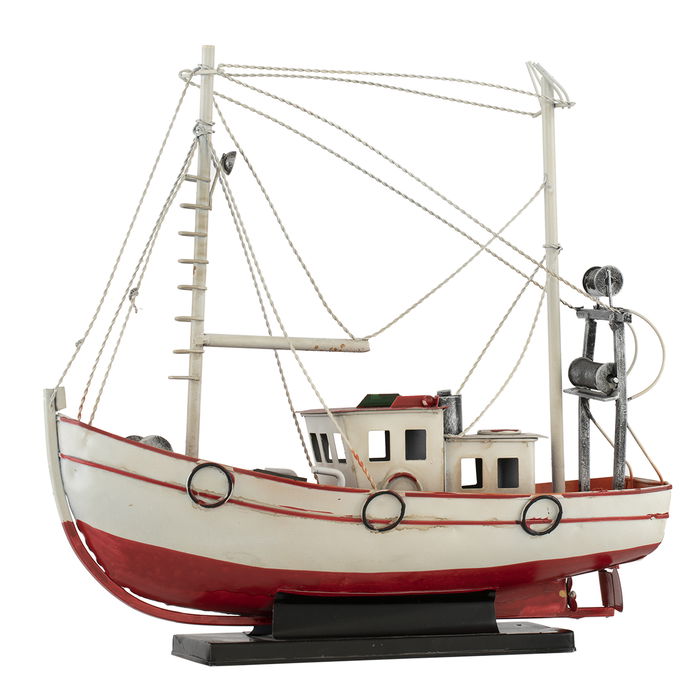 Rwad Alailah iron ship-shaped table masterpiece, 36 x 11 x 34 cm - multi-colored product image 1