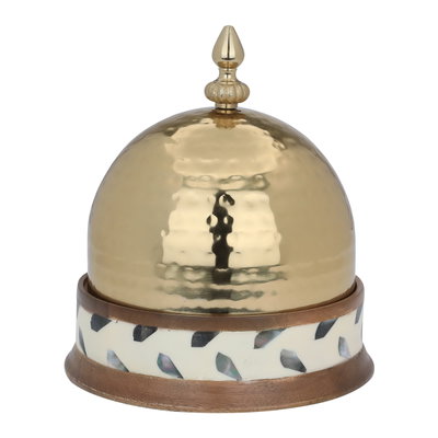 حافظة طعام خشب العين الاندلسية، 24 سم - ذهبي بني product image 3