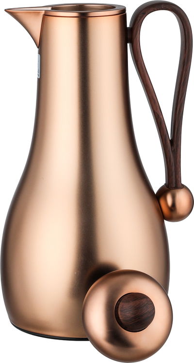 طقم ترامس غيم السيف غاليري، قطعتين، 1/1 لتر، حافظة داخلية زجاج، يد خشبي - نحاسي product image 9