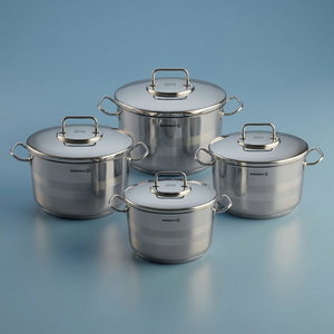 طقم قدور استيل كوركماز استرا ون، 8 قطع - فضي product image