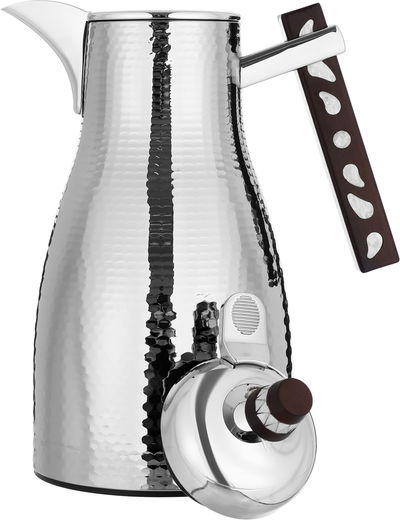 Al Saif Gallery Maimouna thermos set, two pieces, 1/1 liter, thermal glass inner container, steel outer shell - silver product image 8