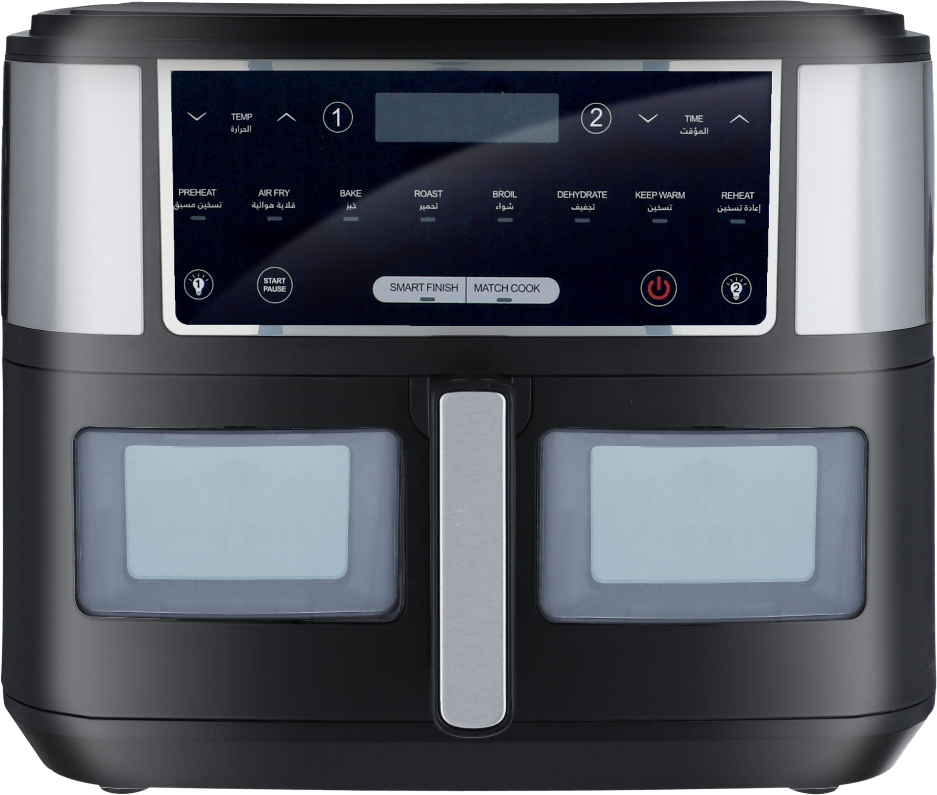 Edison Saf-5515Dtw Double Air Fryer, 10L, 2600W, 8 Functions - Black product image 1