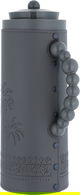Al Saif Gallery Royal 7T thermos, 1 liter, leather covered, palm pattern, glass inner case, plastic outer case - dark gray product image 2