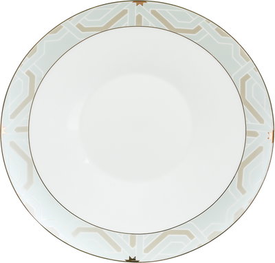 طقم تقديم سفرة بورسلان السيف غاليري، 65 قطعة، نقش ذهبي - أبيض بيج product image 18