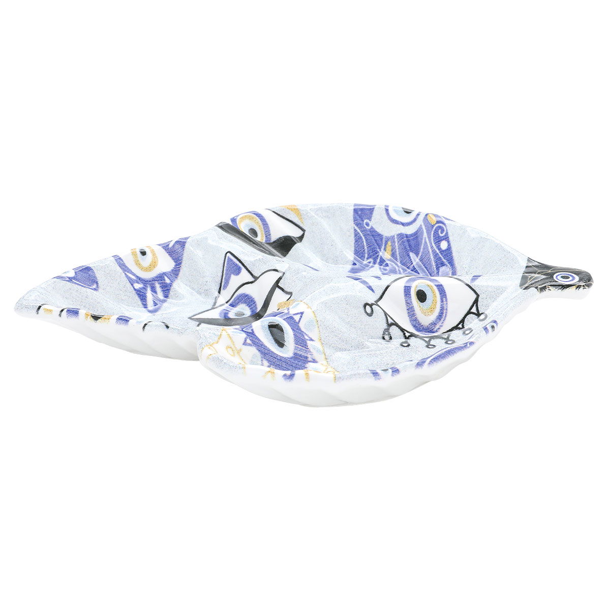 Al Saif Gallery Porcelain Serving Plate, 22X15X3 Cm - White And Blue product image