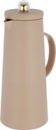 Al Saif Gallery Royal 8 thermos, 1 liter, thermal glass inner container, plastic outer shell - light brown product image 2
