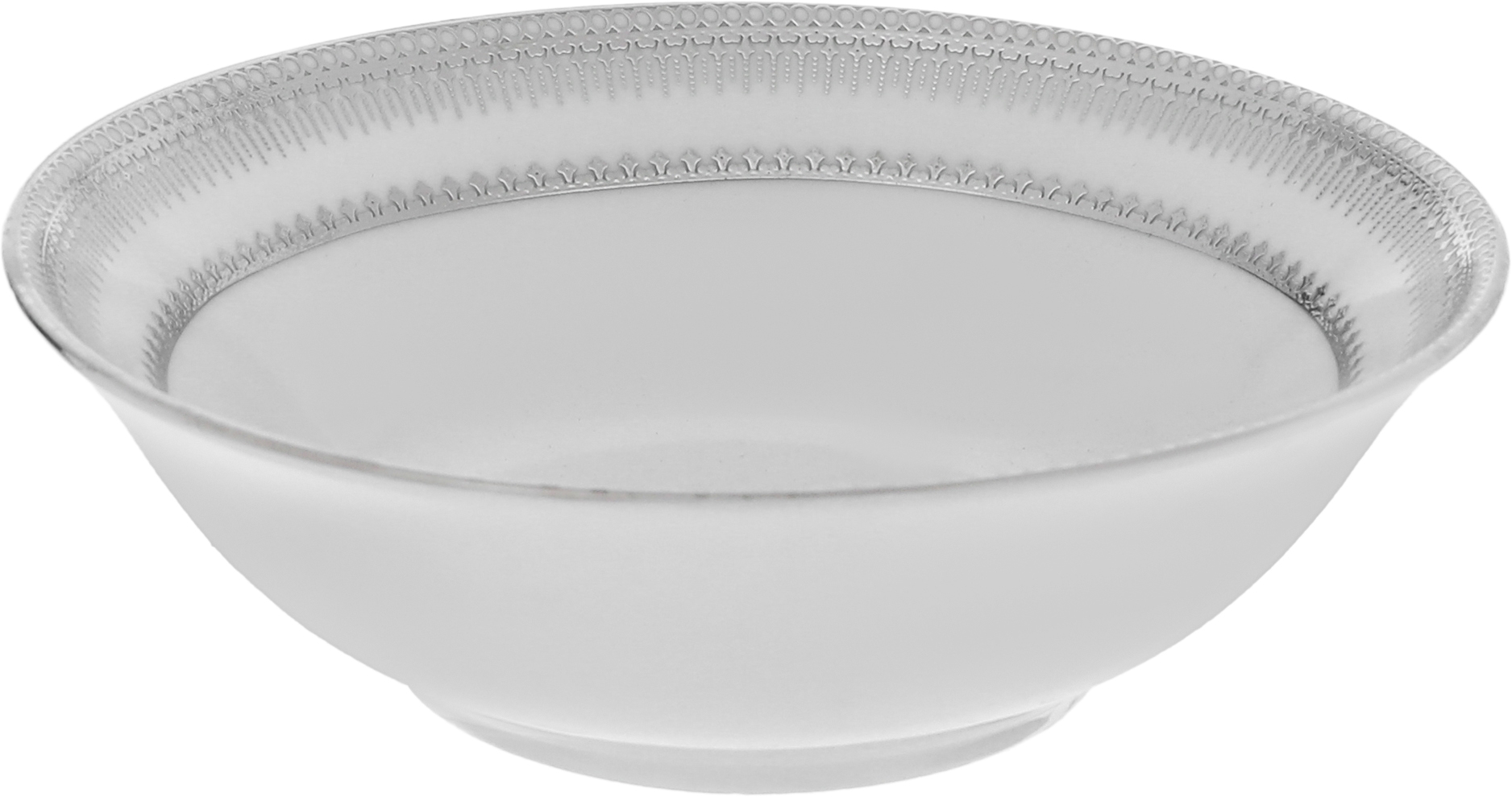 طقم سفرة بورسلان ريدج، 110 قطعة - ابيض فضي product image 9