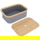 سلة تخزين قماش السيف غاليري، غطاء خشب - رمادي product image 2