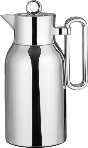 Al Saif Gallery Al Durra Thermos Set, 1/1 Liter, 2 Pieces, Glass Inner Container, Push Button - Silver product image 2