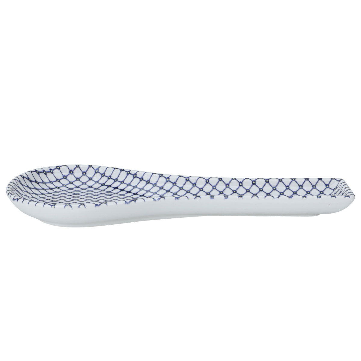 Al Saif Gallery Porcelain Spoon Stand, Oval, 27 cm - Blue product image 1