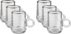 طقم بيالات زجاج السيف غاليري، 6 قطع، 80 مل - شفاف product image