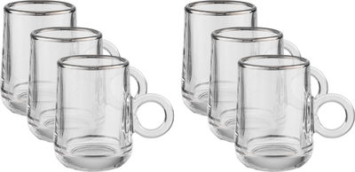 طقم بيالات زجاج السيف غاليري، 6 قطع، 80 مل - شفاف product image 1