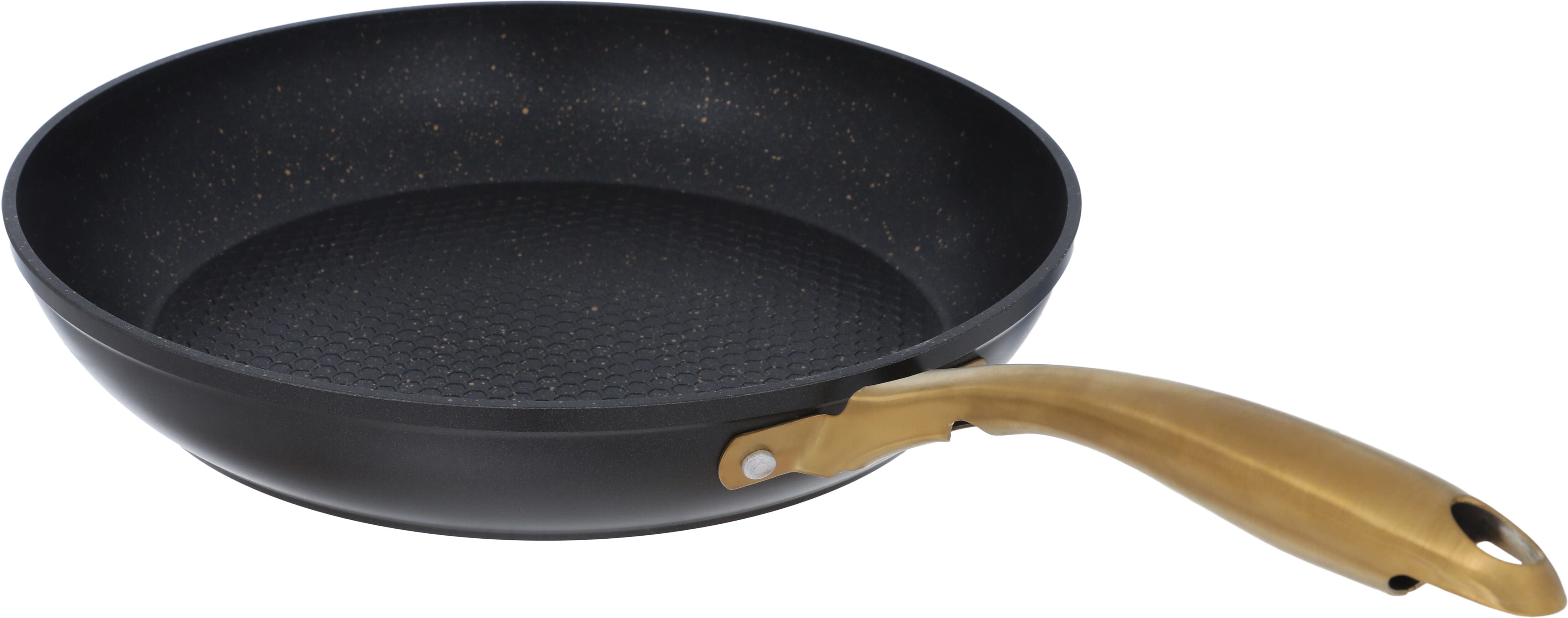 Rocky granite frying pan, 30cm, gold-black handle product image 1