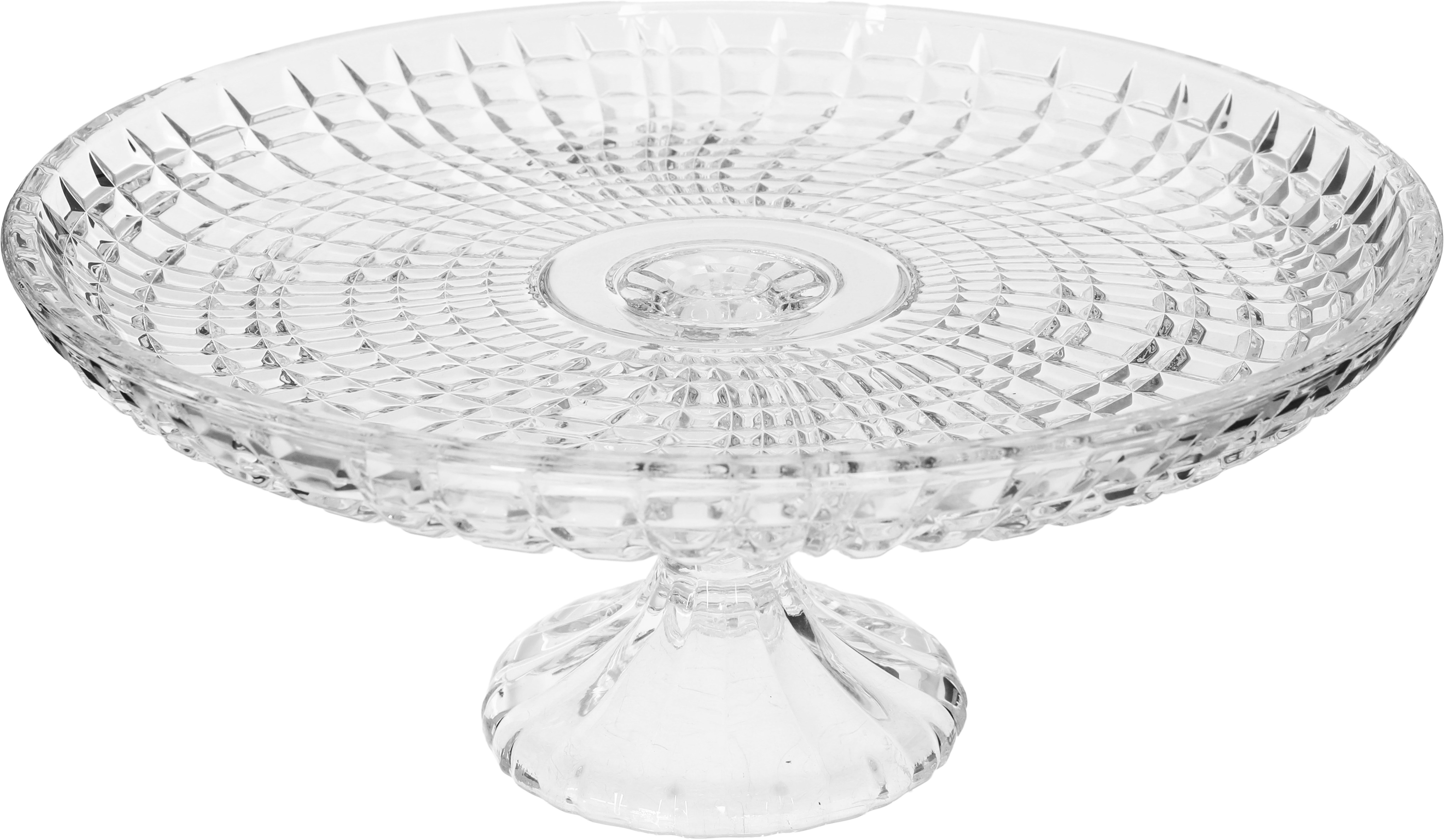 طبق تقديم زجاج السيف بلص، دائري مسطح، قاعدة - شفاف product image 1