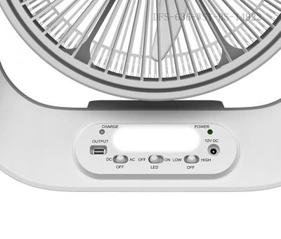 Winning Star ST-4056 Table Fan, 12 Inch, 6V Battery, 2 Speeds, Digital Display - White product image 4