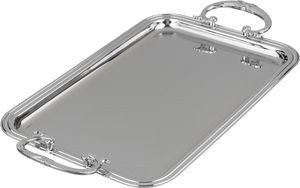 Al Saif Gallery Steel Serving Set, 3 Pieces, Rectangular - Silver product image 2