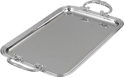 Al Saif Gallery Steel Serving Set, 3 Pieces, Rectangular - Silver product image 2