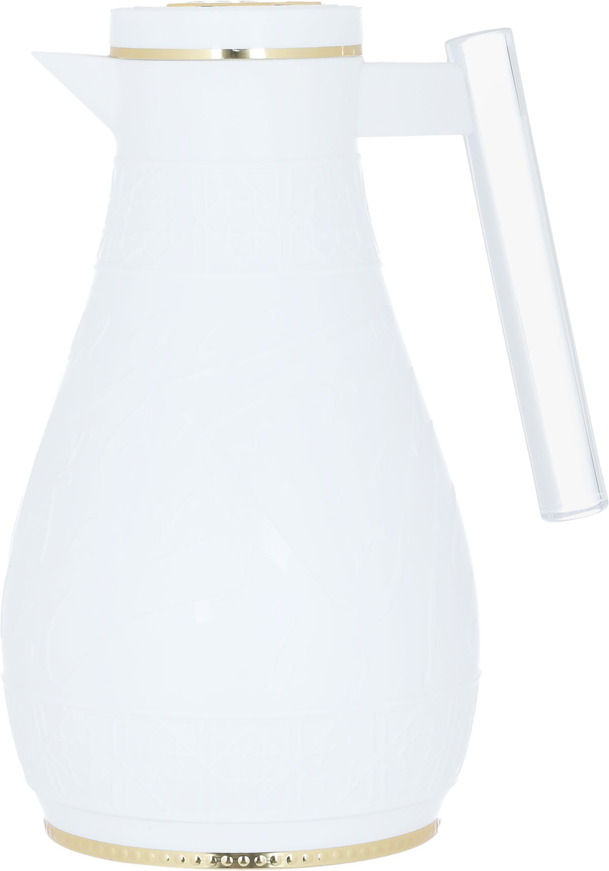 Al Saif Gallery Karam thermos set, 1/0.65 litre, Islamic pattern, thermal glass inner shell, plastic outer shell - white product image 4