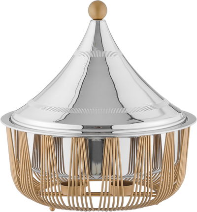 سخان طعام استيل السيف غاليري، 27x27x32 سم - فضي ذهبي product image 1