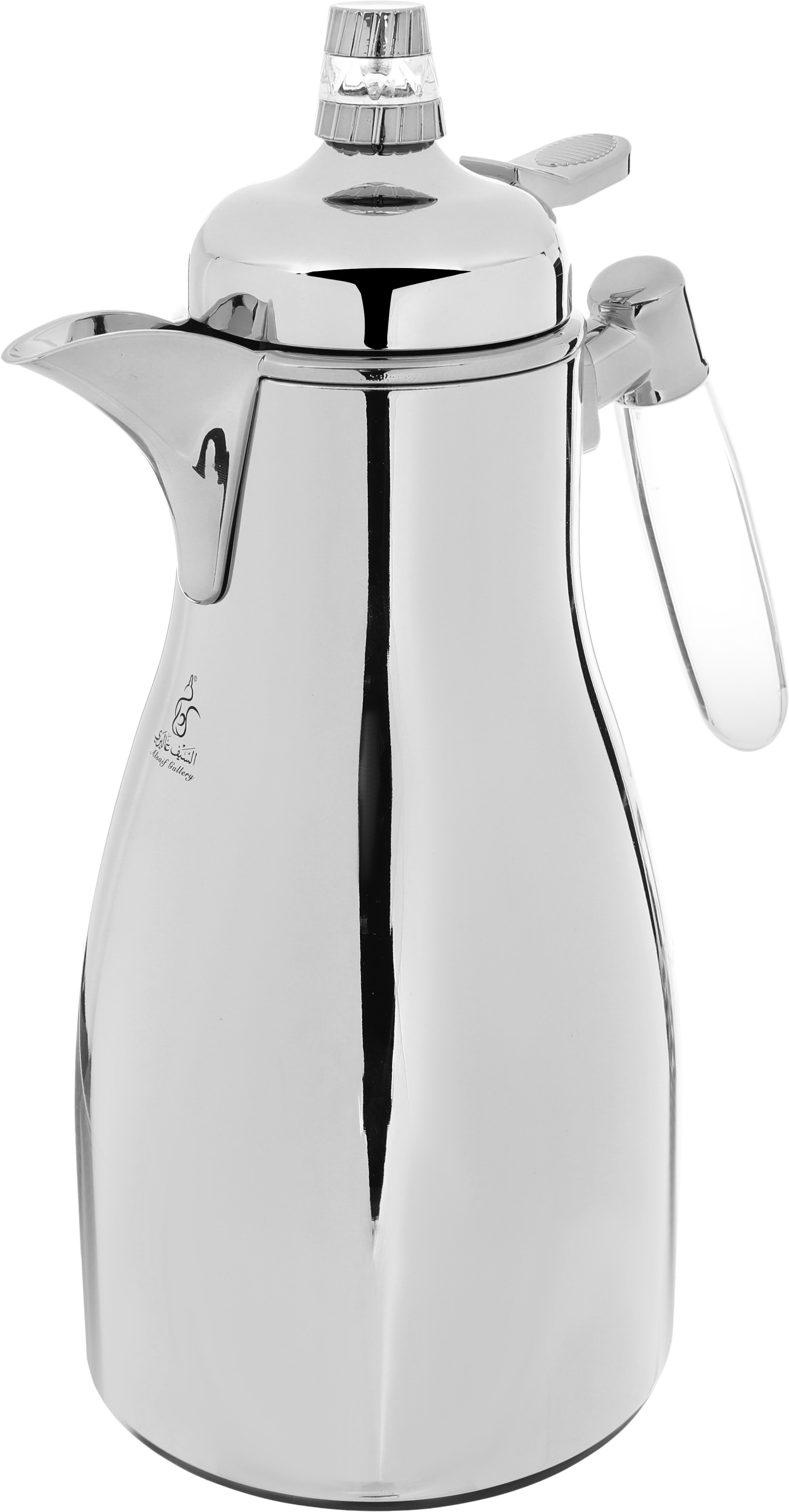 Al Saif Gallery Maimouna thermos set, two pieces, 1/1 liter, thermal glass inner container, steel outer shell - silver product image 8