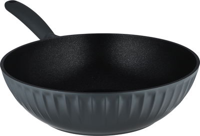 مقلاة ألمنيوم روبوست، 30 سم، تيفال غير لاصقة، دائري عميق، غطاء زجاج - رمادي غامق product image 3