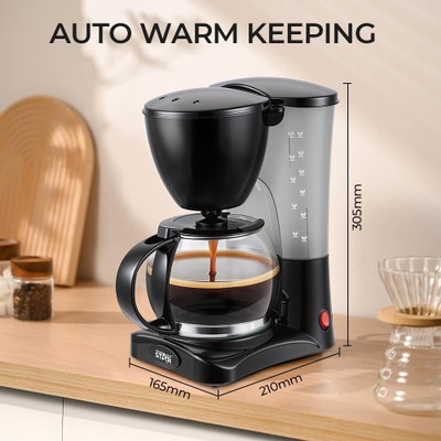 ماكينة قهوة بالتنقيط ويننج ستار، 1.2 لتر، 800 واط، ST-9738 - اسود product image 5