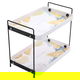 Al Saif Gallery plastic serving stand, 30 x 19 x 25 cm, two levels, rectangle - white product image 2