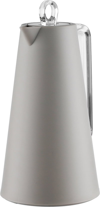 Glory Helena Thermos, 1 liter, glass interior, transparent handle, push-button lid - Cappuccino product image 4