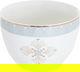 Porcelain yogurt set (peacock) Alsaif Gallery, 4 pieces, oval plate - white colored product image 4