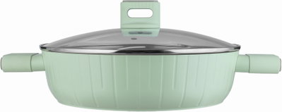 Robust Aluminum Cookware Set, 9 Pieces, Glass Lid - Light Green product image 7