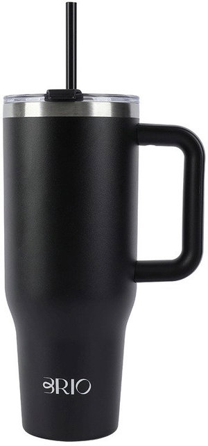 Brio Fuel Bottle Stainless Steel Thermal Mug, 1 Liter - Black product image 2